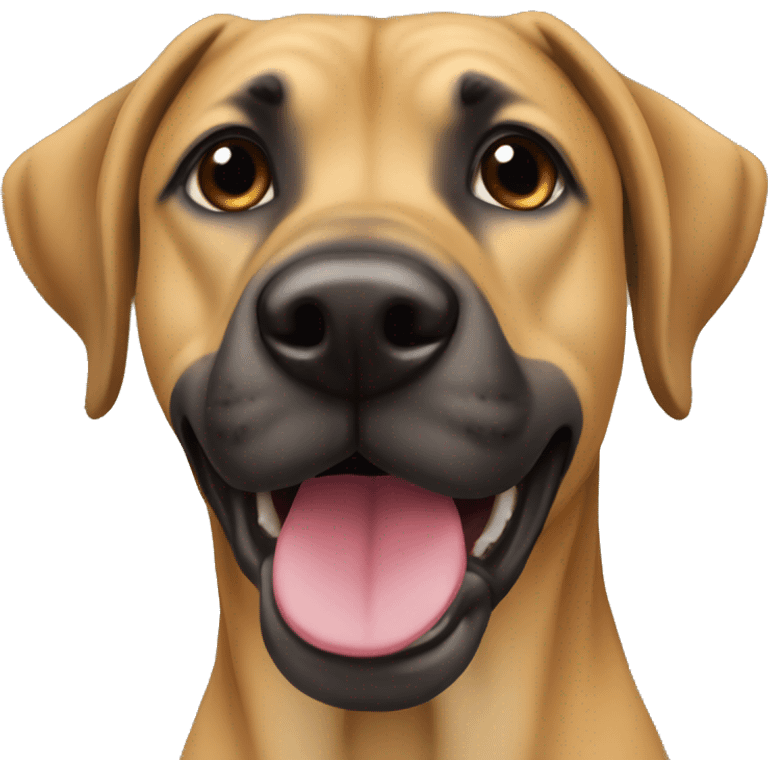 Black mouth cur face emoji