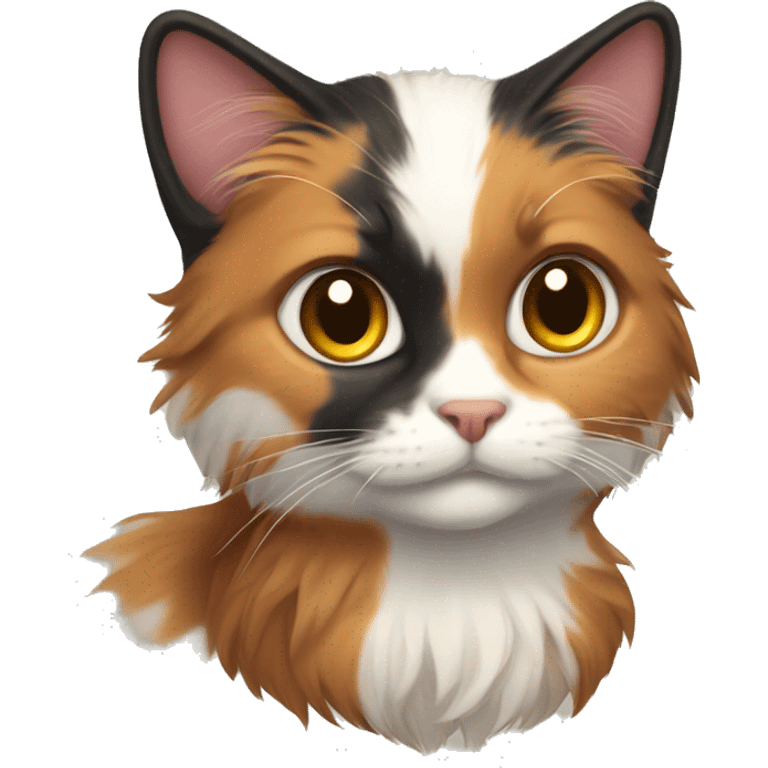 Calico cat fluffy emoji