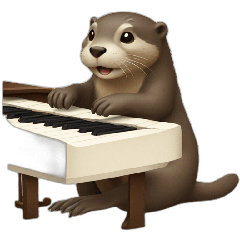 otter playing piano emoji