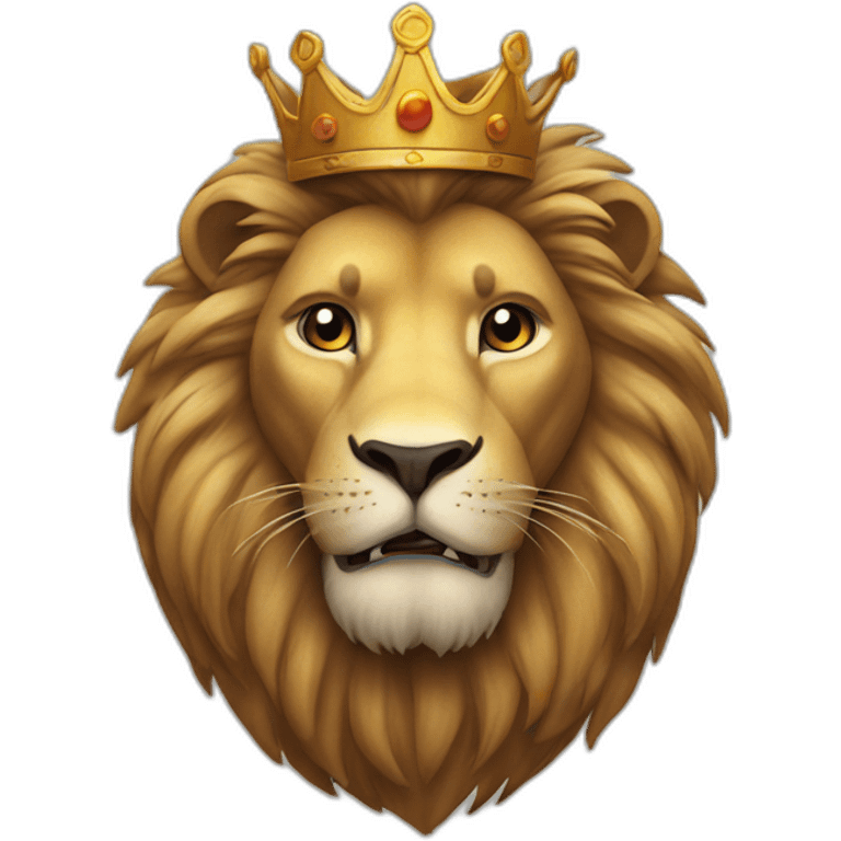 Lion in king emoji