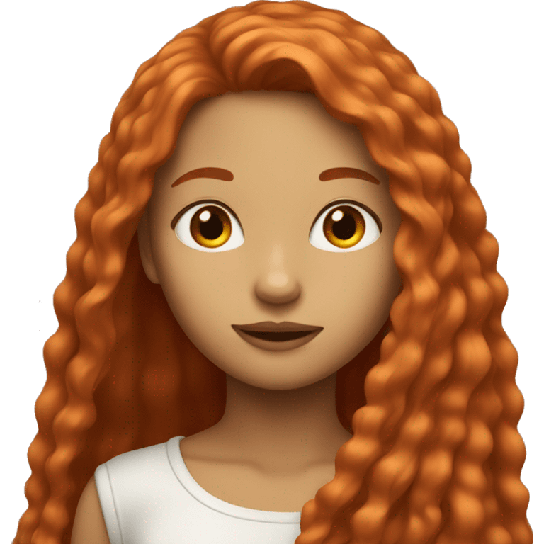 Girl with long redish hair emoji