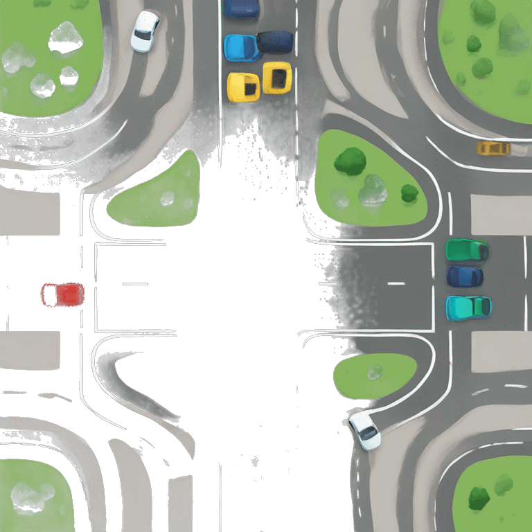 4 way road emoji