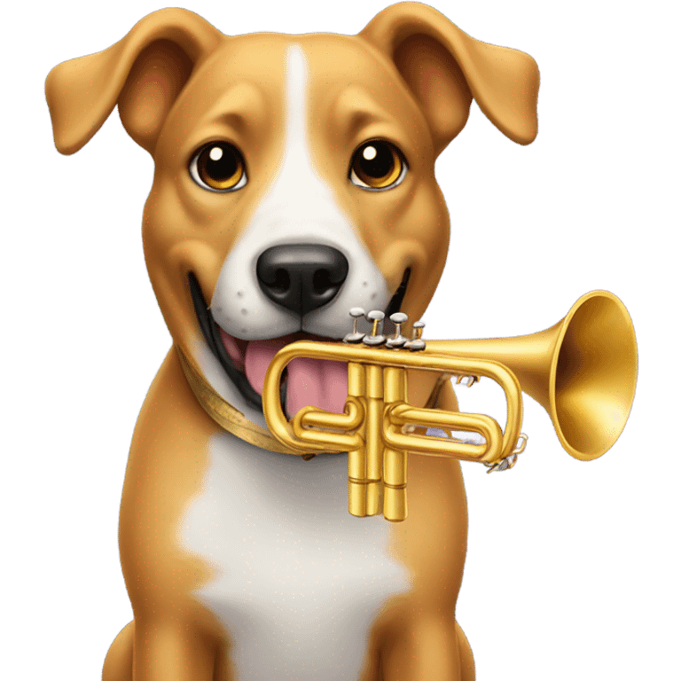 Dog play trumpet emoji