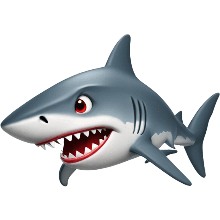 SHARK with red nose emoji