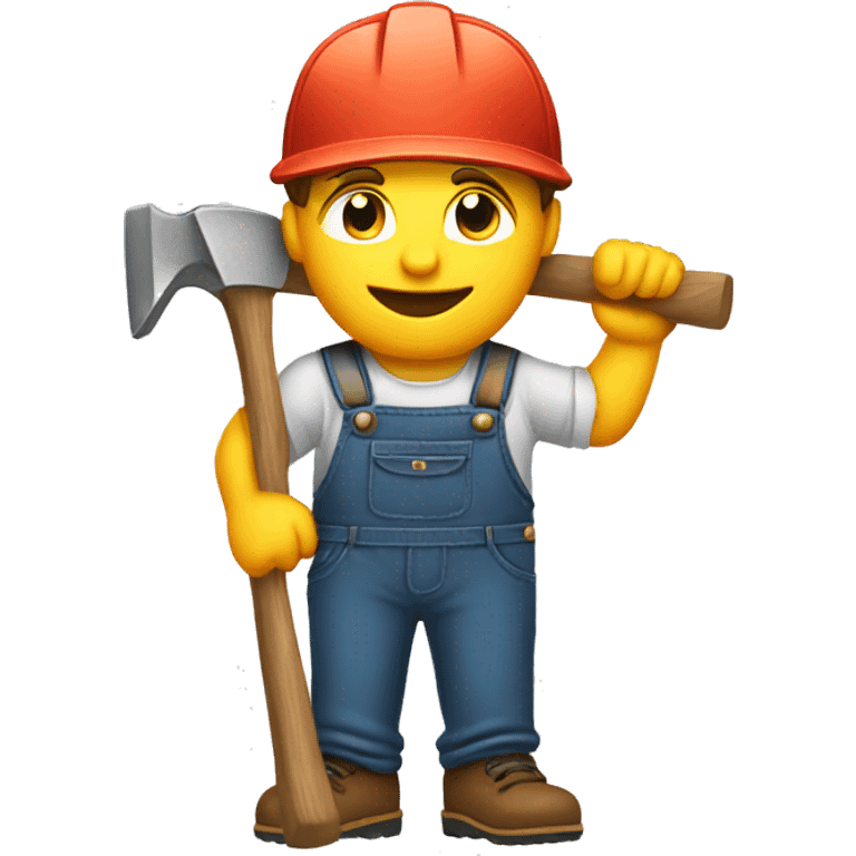 Carpenter with hammer emoji