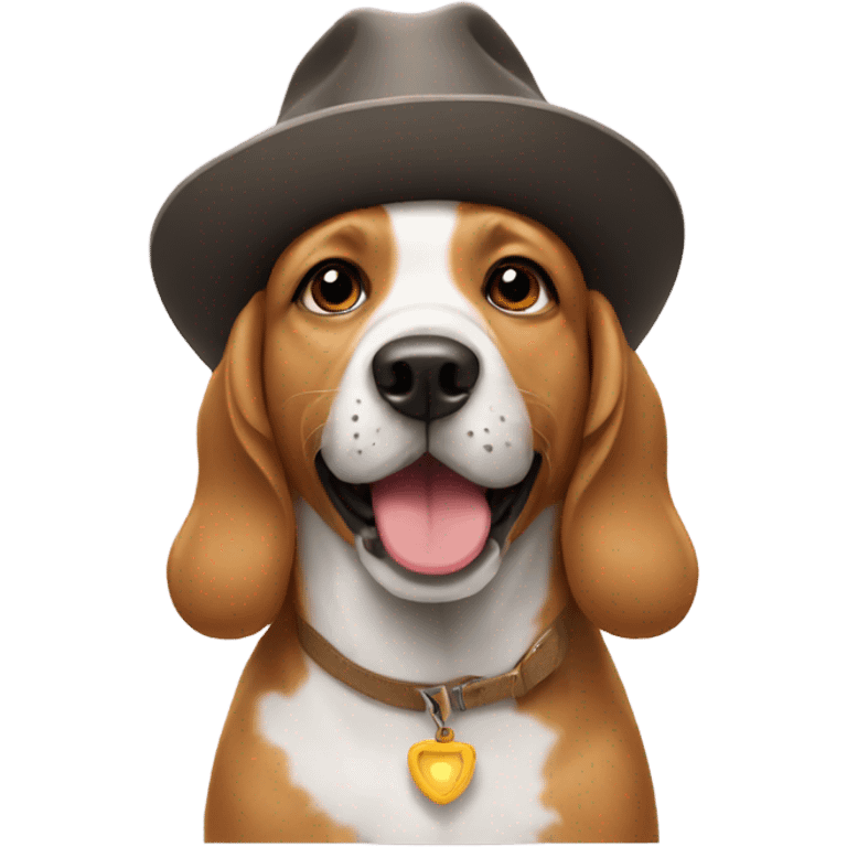 Dog with hat emoji