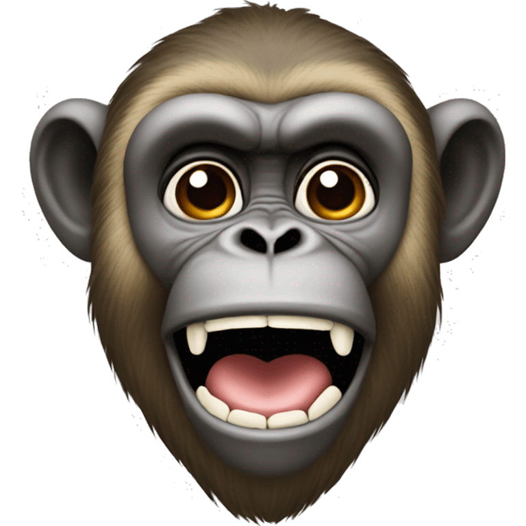 Monkey head on a foot emoji