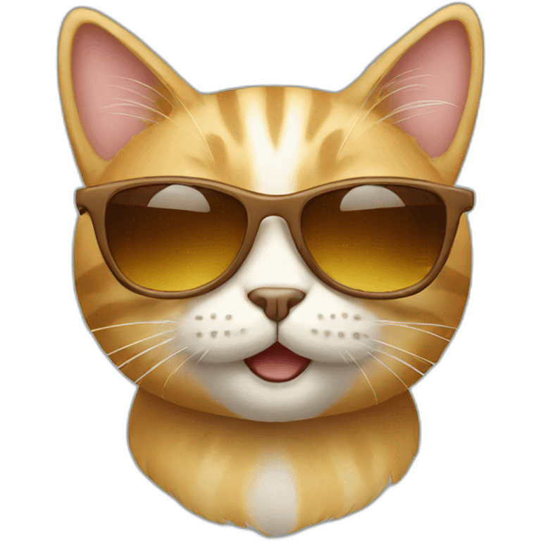 Cat with sunglasses emoji