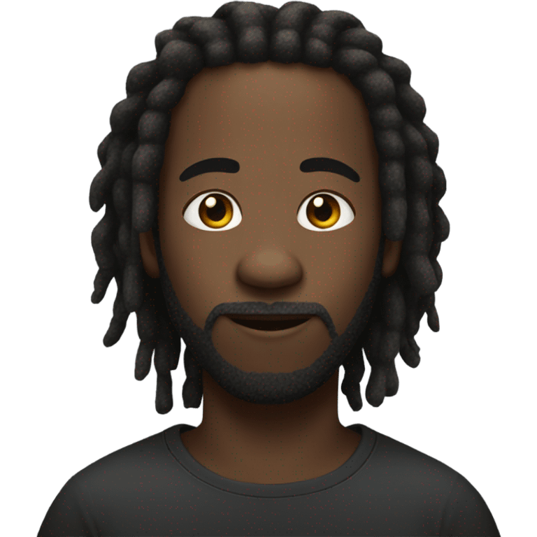 black guy with small dreads emoji