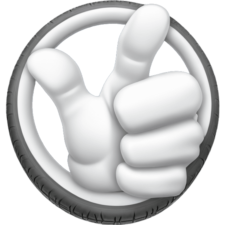 white michelin tire, thumbs up emoji