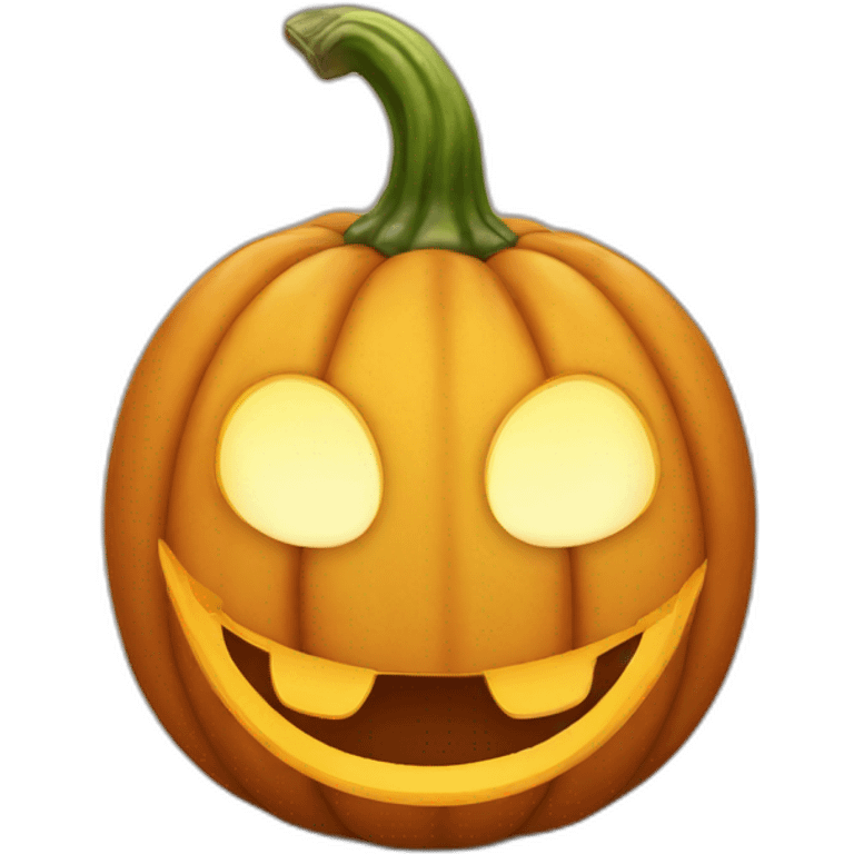 pumpkin with smile emoji