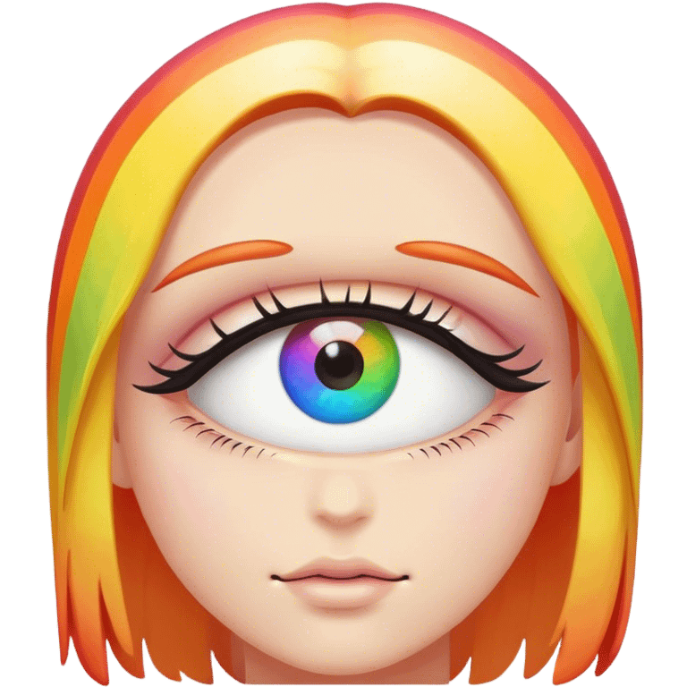 rainbow eye emoji