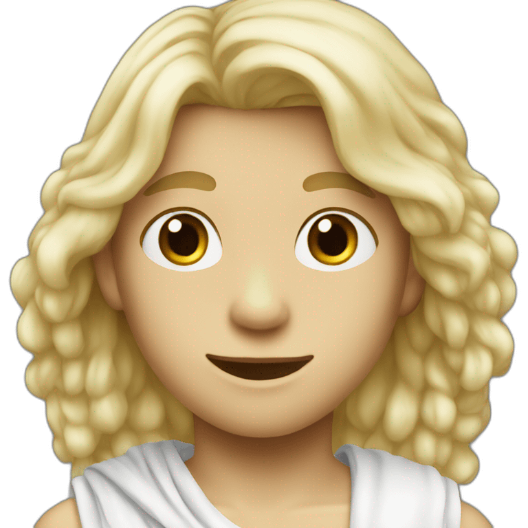 long blond hair boy with white bandanna emoji