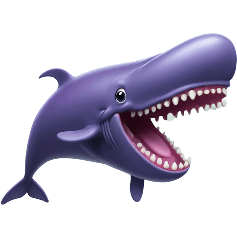 purple sperm whale with open mouth emoji