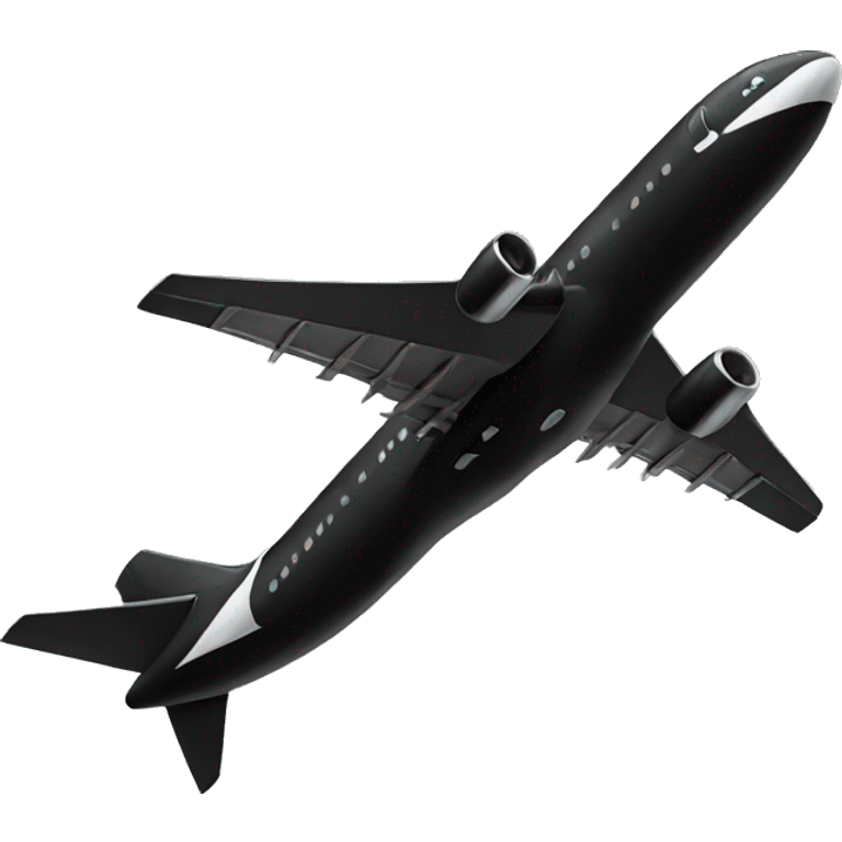 Black airplane emoji