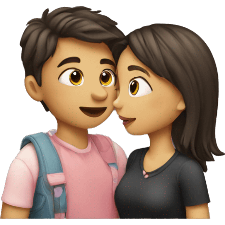 Boy and girl kissing  emoji