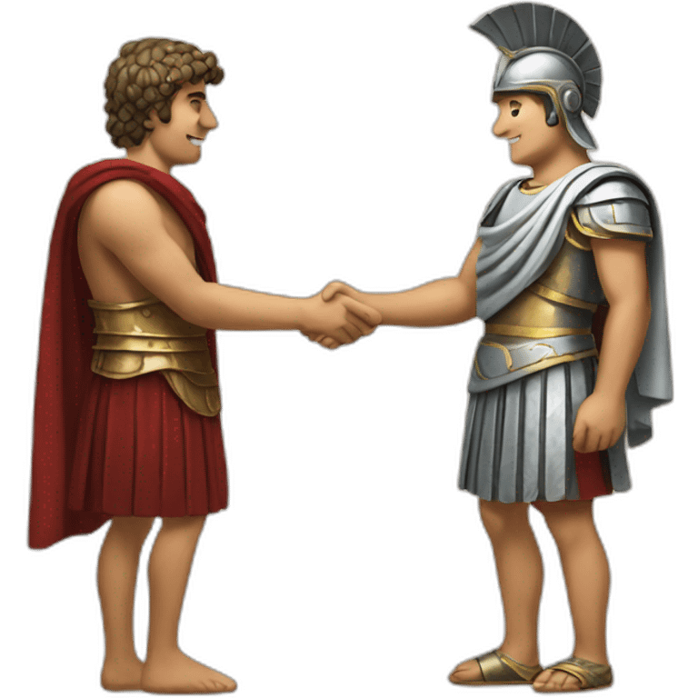 ancient rome shaking hands emoji