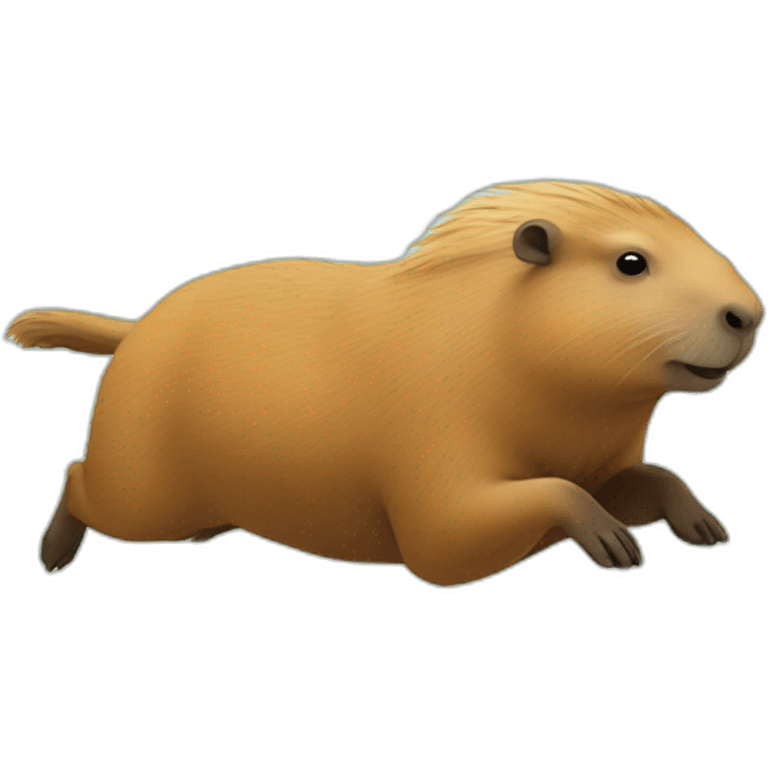 Flying capybara emoji