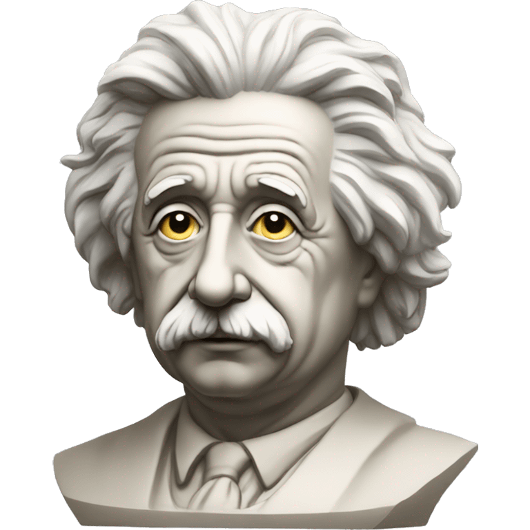 philosopher statue with face of albert einstein emoji