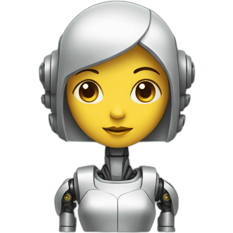 Lady robot emoji