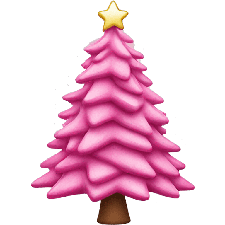 Pink Christmas tree  emoji