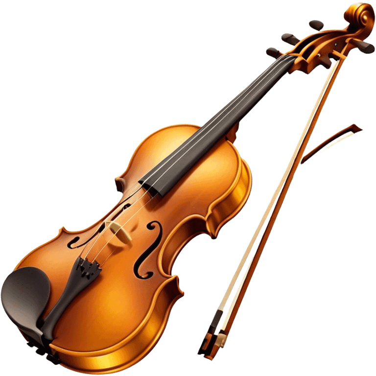 Cinematic Realistic Violin, rich polished wood with delicate curves, strings stretching tautly, fine dust particles catching the golden stage light, glowing with an elegant and timeless charm. emoji