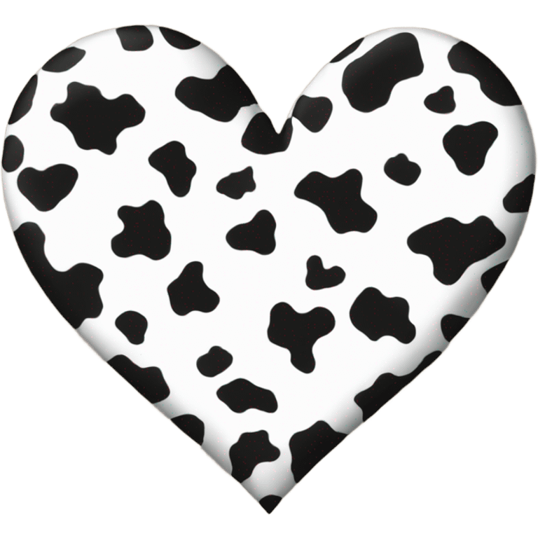 Cow print heart emoji