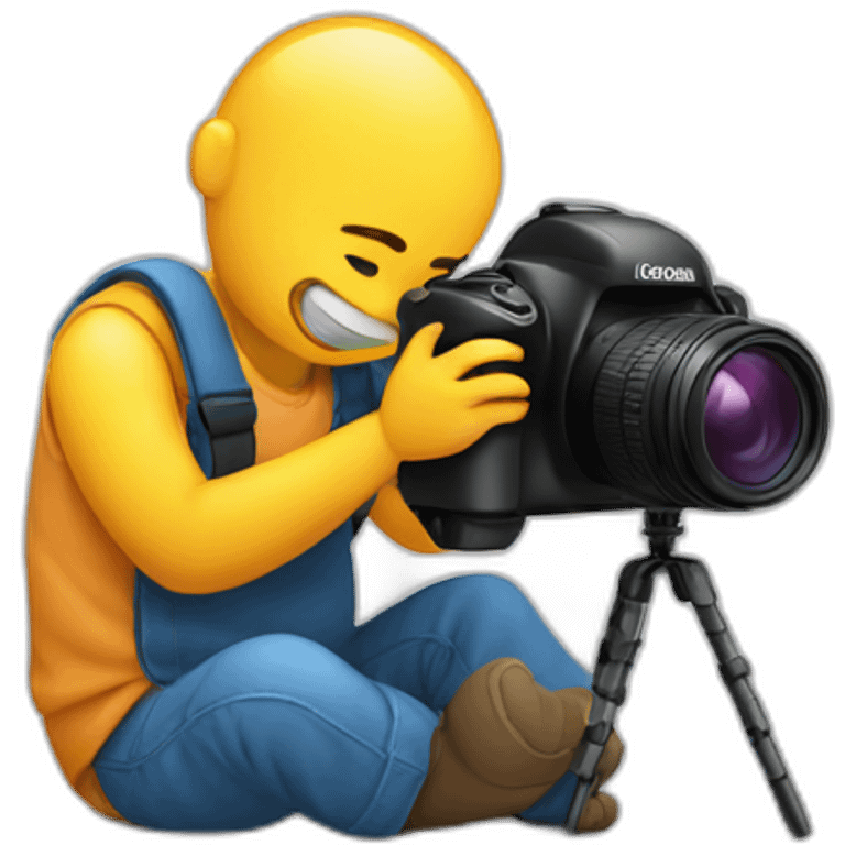 photographer photographing a newborn emoji