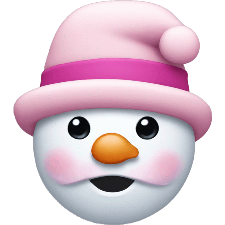 pink snowman emoji