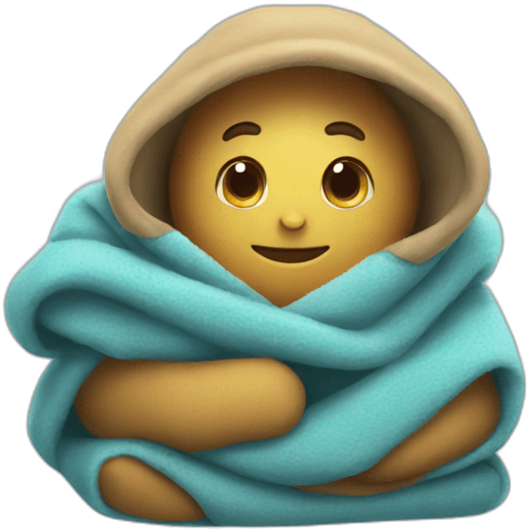 cosy with a blanket emoji