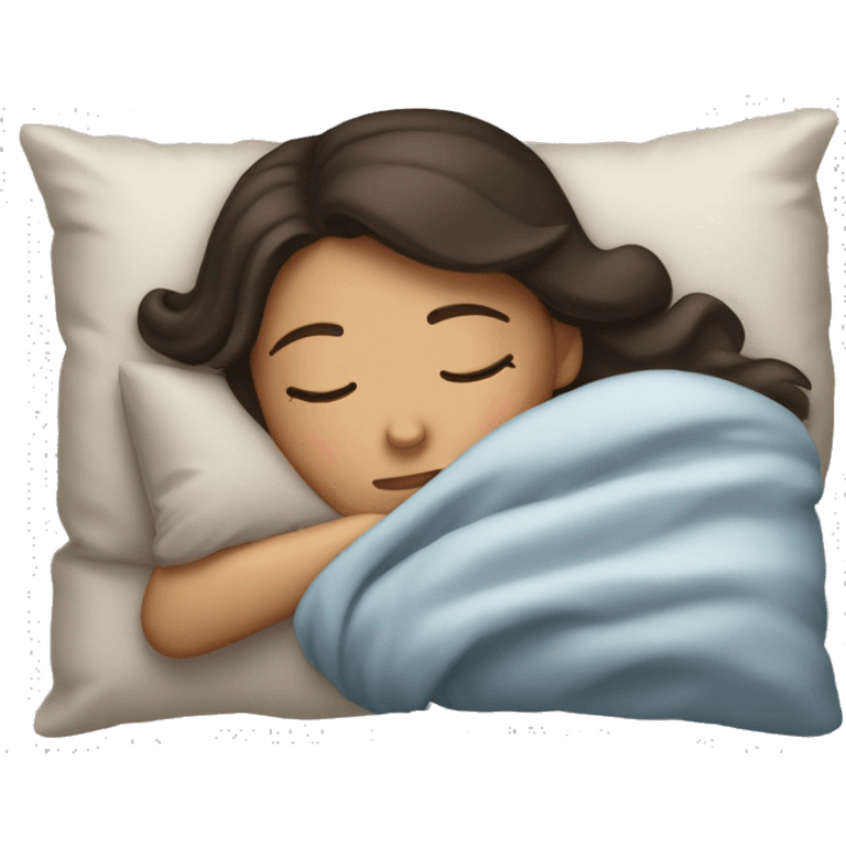 Brunette girl sleeping emoji