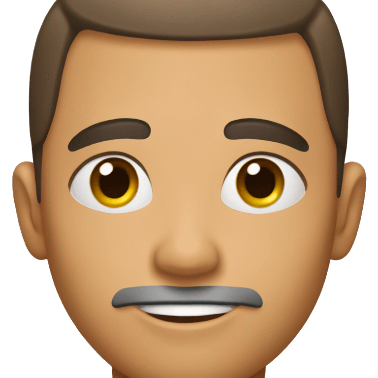 a brow guy with buzz cut emoji