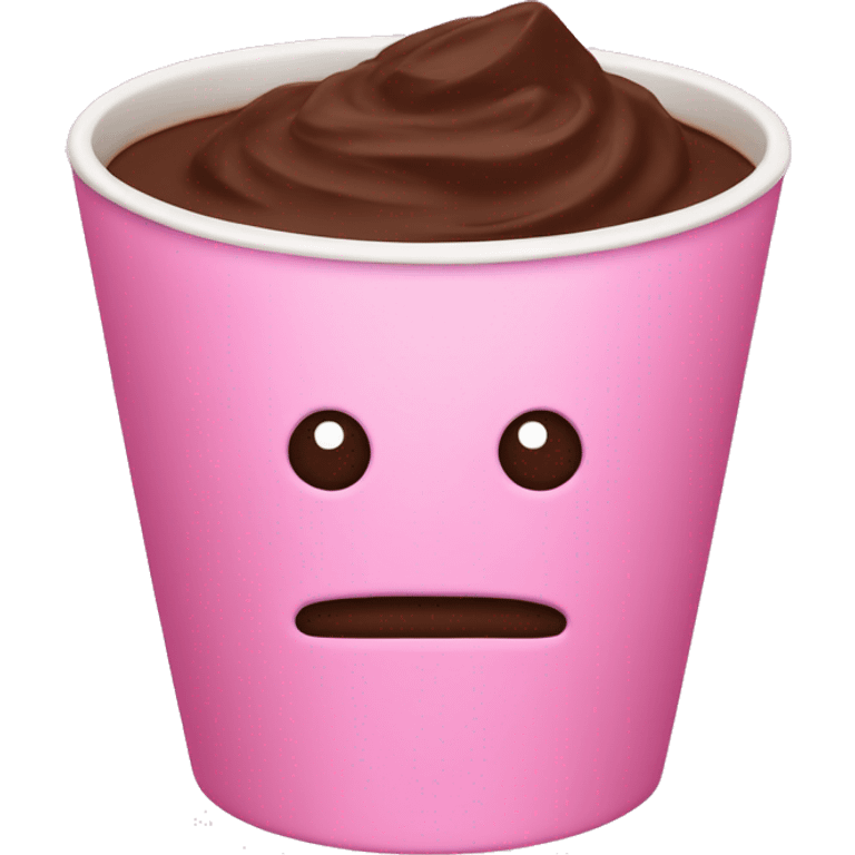 Pink cup with chocolate erink emoji