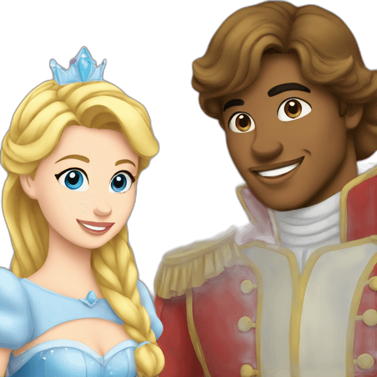 Cinderella and prince emoji