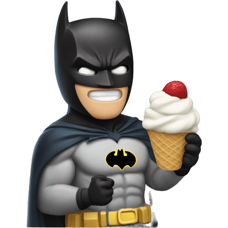 Batman eating ice cream  emoji