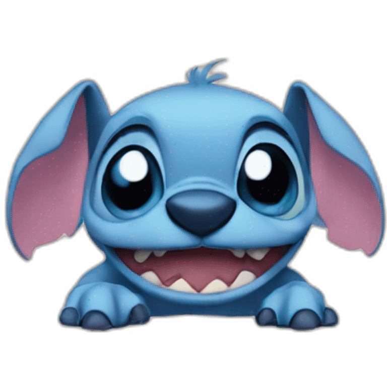 Stich qui rit emoji