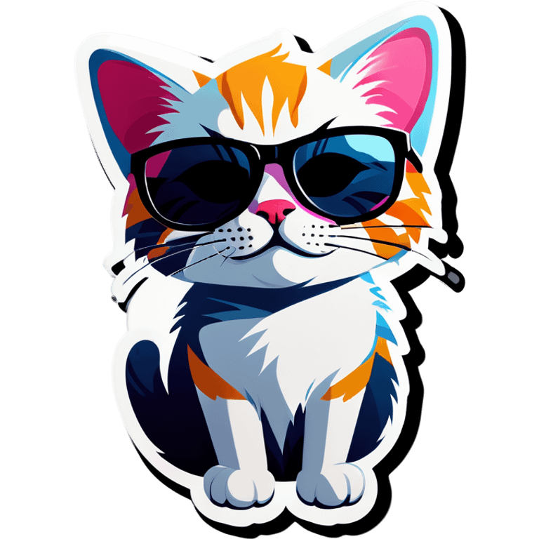 Cat with sunglasses emoji