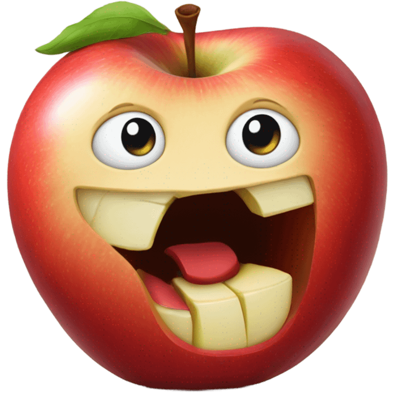 Apple with a bite out of it emoji