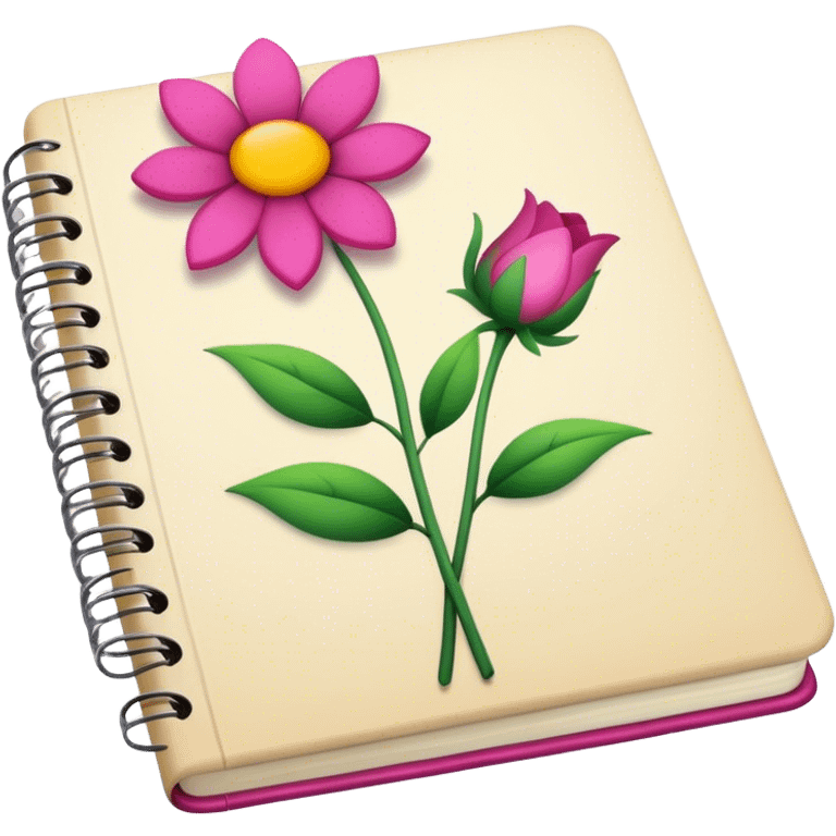 flower notebook emoji