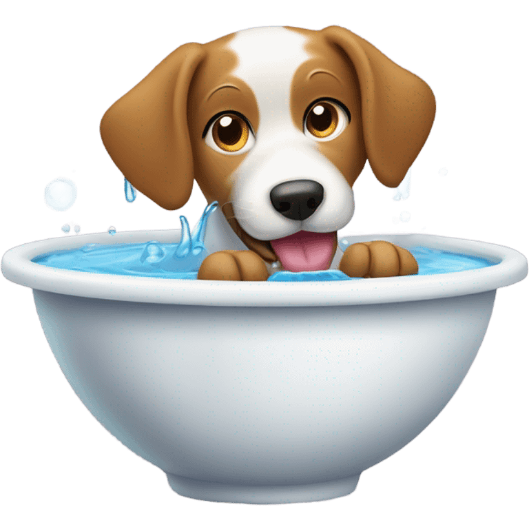 dog drinking water emoji