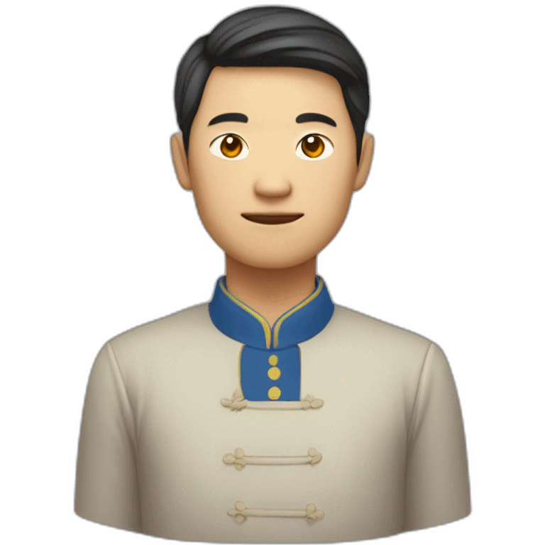 Un homme chinois de couleur de peau emoji