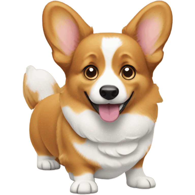 Corgi with curly tail emoji