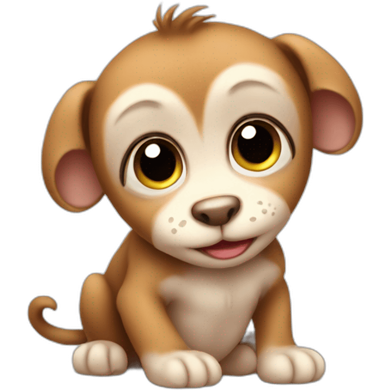 puppy monkey baby emoji