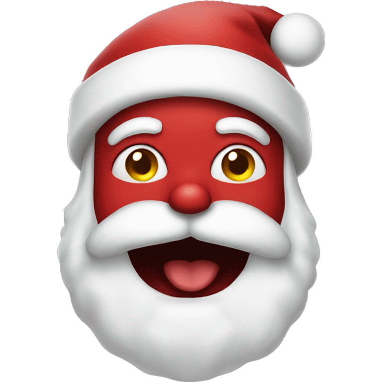 Crazy santa emoji