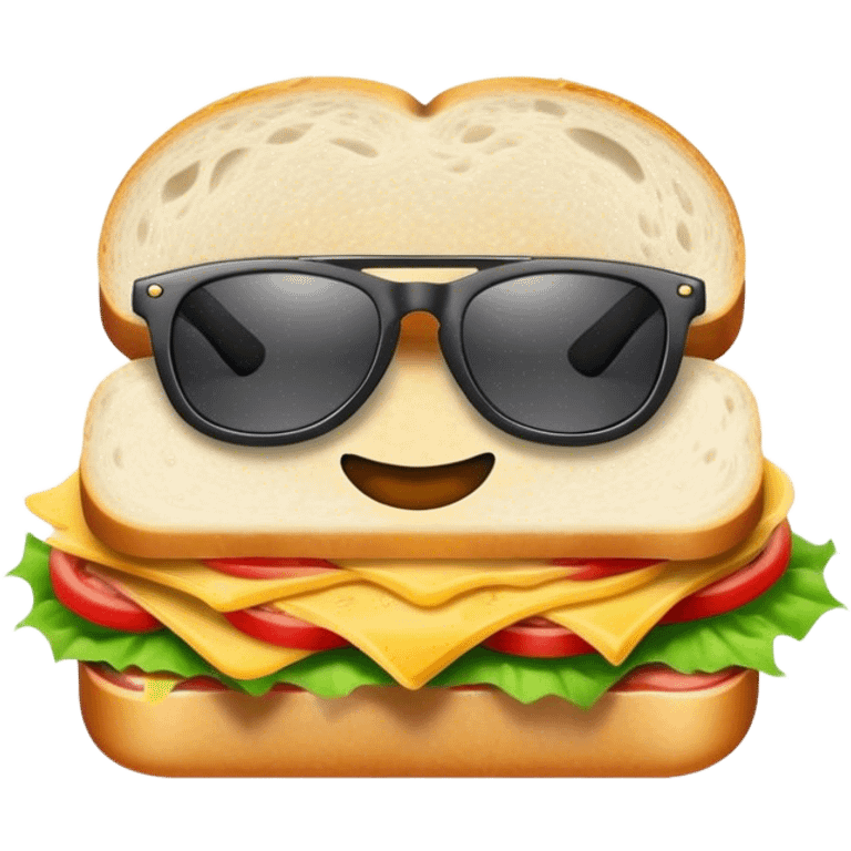 sandwich wearing sunglasses emoji