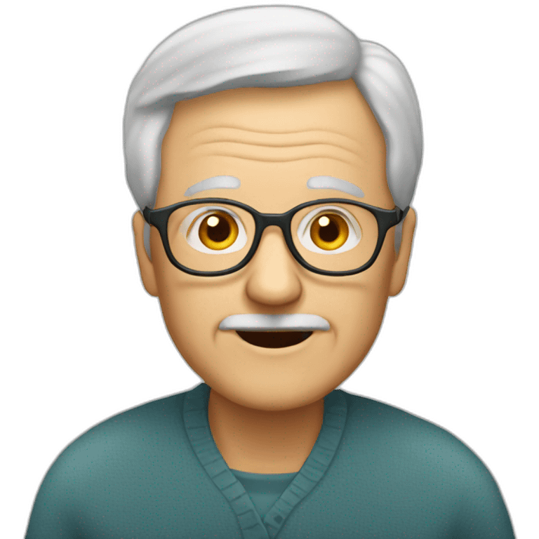 Pensioner-whithout glasses emoji