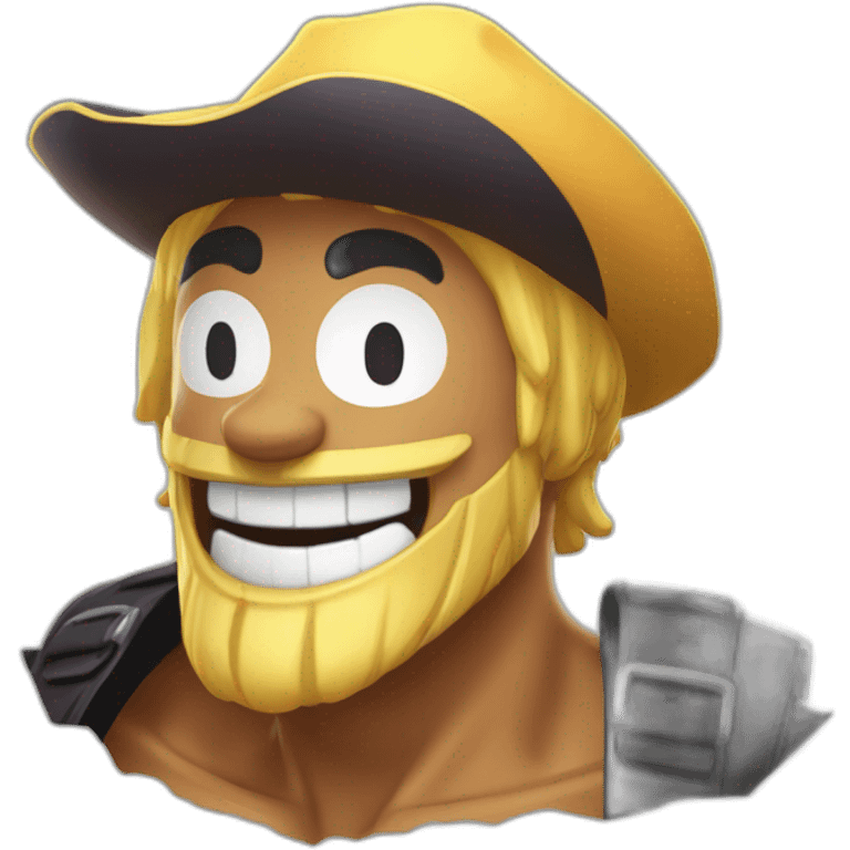 One piece Gold Roger laugh in Brawl stars style emoji