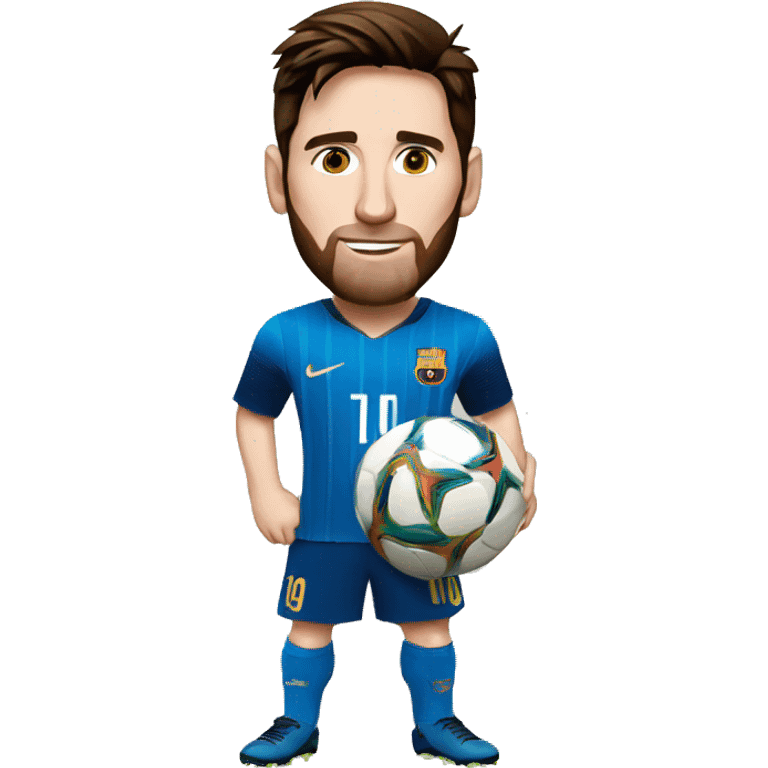 Messi con la copa del mundo emoji