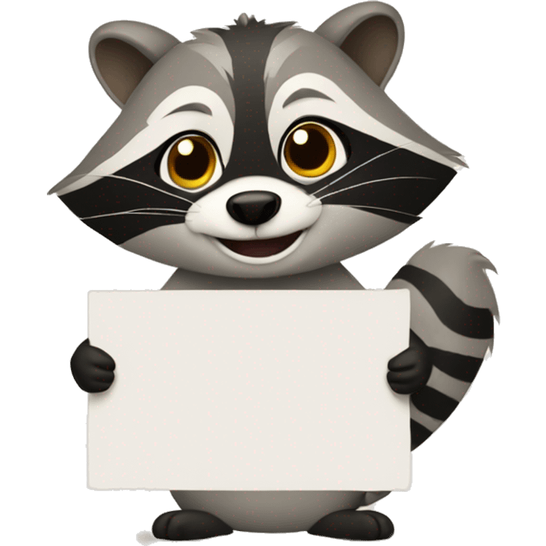 Raccon holding blank paper emoji