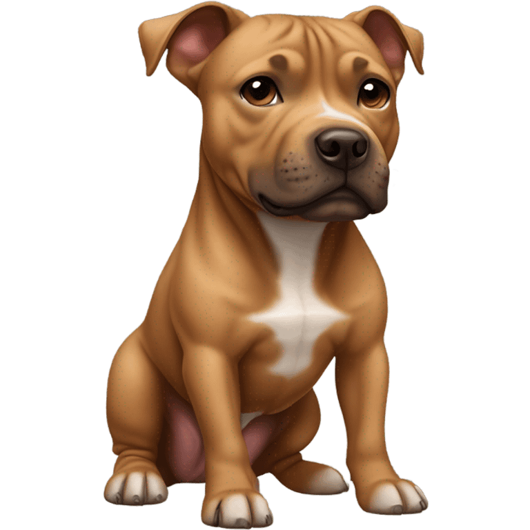 Staffordshire bull terrier light brown emoji